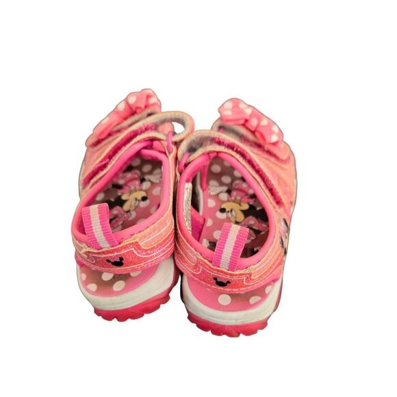 Disney Minnie Mouse Light Up Sandals Little Girls Size 6 Pink Adjustable - Picture 3 of 6